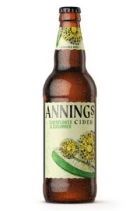 Annings Fruit Cider - Elderflower and Cucumber - 4% - Case of 12 x 500ml