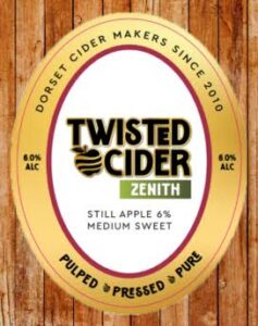 Twisted Cider - Zenith medium sweet - 6% - 35 pint bag in box