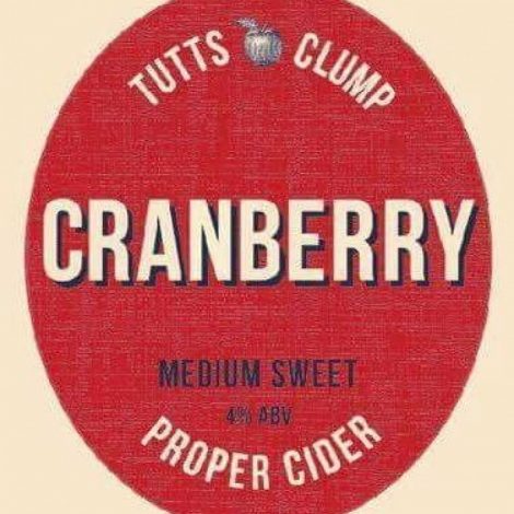 Tutts Clump cider - Cranberry 4% 20 litre bag in box