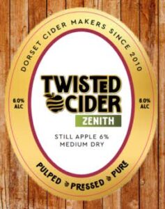Twisted Cider - Zenith medium dry - 6% - 35 pint bag in box